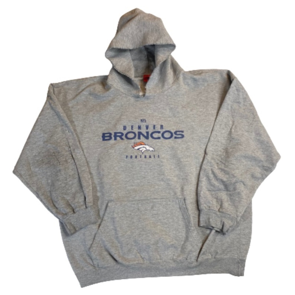 Vintage Y2k Denver Broncos Distressed Hoodie XL